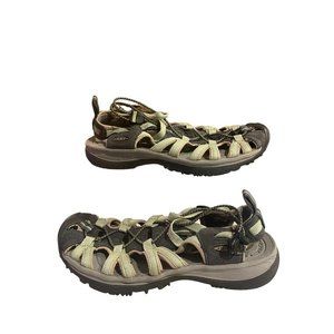 KEEN Whisper Hiking Mountain Trail Sandals Shoes Outdoors Green Womens Size 10.5